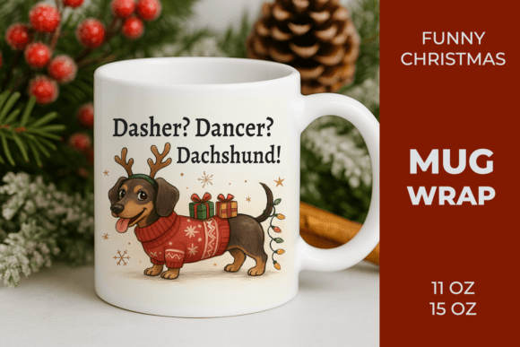 Download Funny Dachshund Christmas Mug - Premium Resources