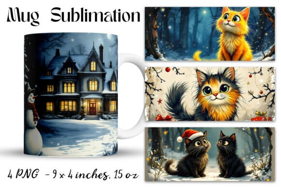 Download Christmas Mug Wrap Sublimation PNG - Premium Resources