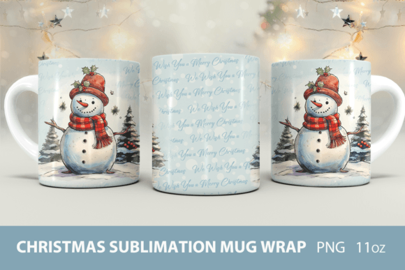 Download Christmas Mug Wrap, Snowman Mug - Christmas mug Collection