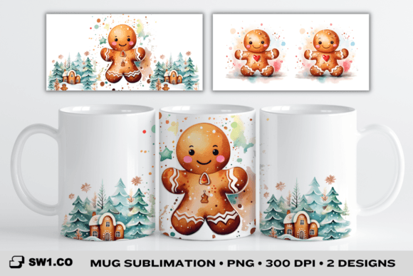 Download Gingerbread Christmas Mug Sublimation - Christmas mug Collection