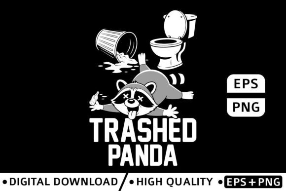 Download Trashed Panda Funny Drunk Racoon T-Shirt - Racoon Collection