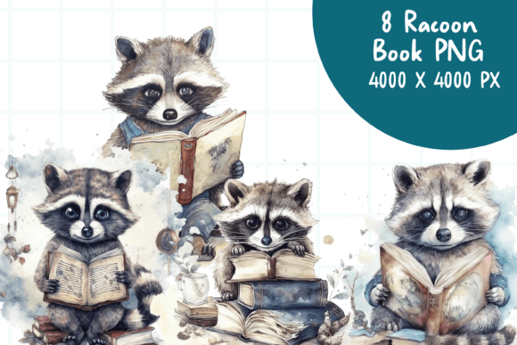 Download Racoon Watercolor PNG Elements - Racoon Collection