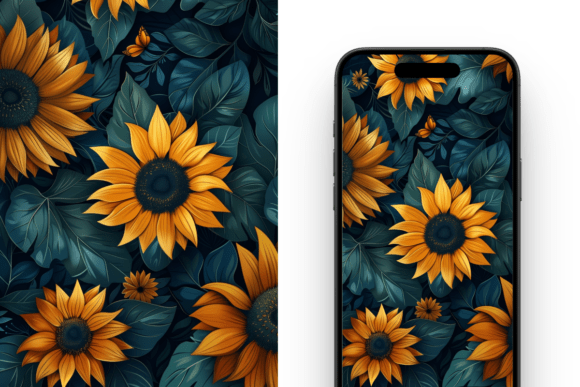 Download Sunflower Digital Art, Phone Wallpaper - Digital art Collection