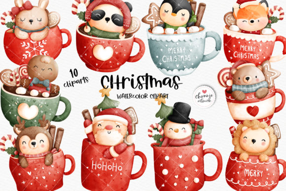 Download Christmas Mug Clipart, Christmas Animal - Christmas mug Collection