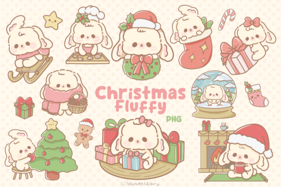 Download Kawaii Pastel Christmas Bunny - Christmas bunny Collection