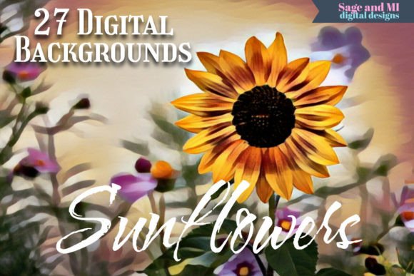 Download 27 Sunflower Digital Art Backgrounds - Digital art Collection