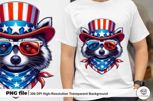 Download Patriotic Racoon – 4th of July - Racoon Collection